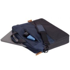 Trust 24980 Maletín Lisboa para Portátiles hasta 16" Azul - Compartimento Acolchado, Impermeable y Material Reciclado