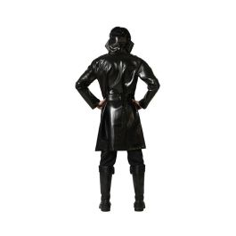 Disfraz de Vampiro Clásico para Hombre Adulto Talla M-L con Camiseta Roja Aterciopelada y Capa Negra – Ideal Halloween