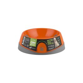 Lickimat Oh Bowl Perro M Naranja - Bol para Perros de Todos los Tamaños, para Salud Digestiva y Cuidado Dental