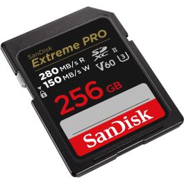 SanDisk SDSDXEP-256G-GN4IN Tarjeta de Memoria SDXC 256GB UHS-II U3 V60 Clase 10 - Lectura 280MB/s, Escritura 100MB/s