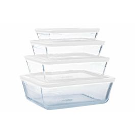 Pyrex 242P000 / 7046 Plato Rectangular con Tapa Cook & Freeze Vidrio Borosilicato 22x17 cm Apto Horno y Congelador hasta 300°C
