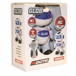 Glob Robot Radio Control interactivo con luces, sonidos y movimientos, habla en inglés 24x17 cm, Plástico, 4+ años