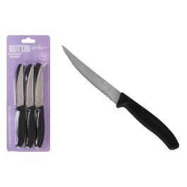 Set de Cuchillos para Carne Quttin Negro Plateado 11 cm 6 Piezas (12 Unidades) Set de Cuchillos para Carne Quttin Negro Plateado 11 cm 6 Piezas (12 Unidades)
