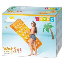 Intex Colchoneta hinchable con reposacabeza, 188 x 71 cm, colores surtidos, transparente con fondo colorido, 18 alojamientos posavasos Intex Colchoneta hinchable con reposacabeza, 188 x 71 cm, colores surtidos, transparente con fondo colorido, 18 alojamientos posavasos