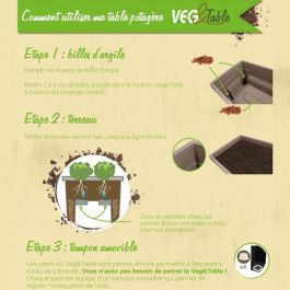 Área de vegetales EDA con mesa City Veg & Table - 73 x 38,5 x H 68 cm - 57 L - Taupe