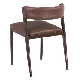 Silla Marrón Pu/Metal Salón 51 X 55 X 72 cm