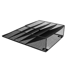 Q-connect Expositor Mural de Pared 5 Bandejas DIN A4 Negro 9,3x31,5x44 cm