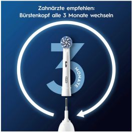 Oral-B Sensitive Clean – Cabezales de recambio para cepillo de dientes eléctrico, extrasuaves, 4 unidades, blancos
