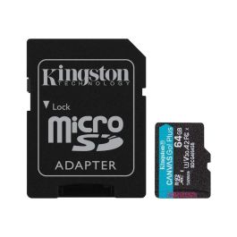 Kingston SDCG4/64GB Tarjeta de Memoria microSDXC Canvas Go! Plus 64GB 200MB/s Lectura Clase 10 U3 V30 A2 para 4K y Gaming con Adaptador Precio: 13.78999974. SKU: B1C6EEMM2A