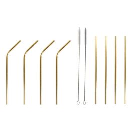 DKD Home Decor Pajitas Basicos Dorado Inox 21.5 x 0.5 cm Set de 10 Reutilizables y Apto Lavavajillas Precio: 8.49999953. SKU: S3012380