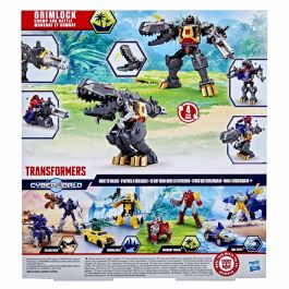 Hasbro HASG07485L0 Transformers Cyberworld Grimlock Bite and Battle, figura de 9 pulgadas, a partir de 6 años