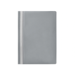 Q-connect Carpeta Dossier Fastener Plástico DIN A4 Gris PVC Transparente Opaca
