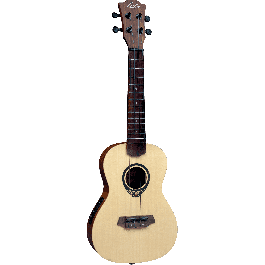 LAG Ukelele Tiki Uku Concierto Electro Acústico con Tapa de Abeto Macizo y Fondo Sapelli