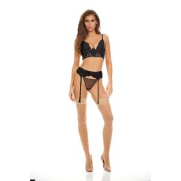 Conjunto de Lencería Bombshell Boudoir Negro (L)