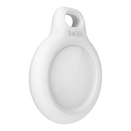 Belkin Llavero F8W974BTWHT para Apple AirTag, Funda Protectora Blanca Resistente a Rayones, Diseño Ligero