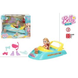 Color Baby Muñeca Bella 14cm con Lancha y Accesorios