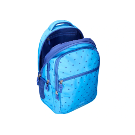 Liderpapel Mochila Escolar Multibolsillo para Portátil Azul Cruces 450x145x300 mm