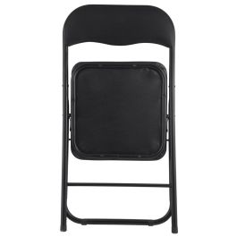 Day Silla Plegable Negra con Asiento Acolchado Soporta 100 kg 44x45x78 cm