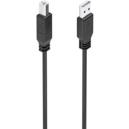 Aisens A101-0906 Cable Prolongador Activo USB 2.0 con Amplificador de Señal USB-A Macho a USB-B Macho 15 Metros Negro