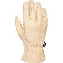 Juba Guante Jardinería Piel Flor Vacuno Reforzado Palma Pulgar Keystone 0,9mm Talla 10 Marrón/Negro