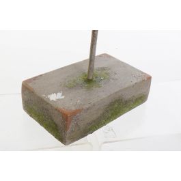 DKD Home Decor Figura Colonial Gris Fibra de Vidrio y Metal 15x58x24 cm