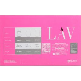 Lav Set de 6 Vasos 360 ml Colección Gaia - Medidas 6.5 x 8 x 10 cm (8 Cajas)