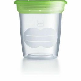 MAM Frascos de Almacenamiento 120ml Pack de 5 Transparente, Esterilizables para Leche Materna y Alimentos Bebé, Aptos Congelador