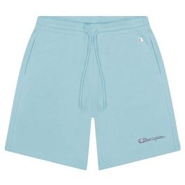Pantalón Corto Deportivo Champion Script Logo Azul Hombre