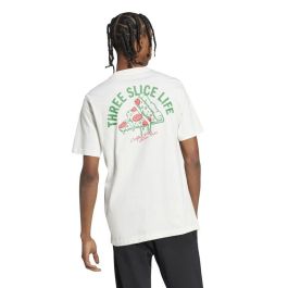 Camiseta de Manga Corta Hombre Adidas Pizza Blanco 13-14 Años