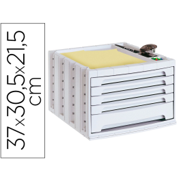 Archivo 2000 Fichero Cajones Sobremesa 305x370x215 mm Organizador 5 Cajones Gris Opaco Precio: 45.69000051. SKU: B15Y7CXTBT
