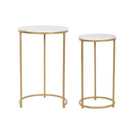 Mesita Auxiliar Glam DKD Home Decor Dorado 40 x 64 x 40 cm Set de 2