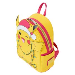 Loungefly Mochila Holiday Pikachu Pokemon para Adulto y Joven, Coleccionable, 30cm Alto x 22cm Largo