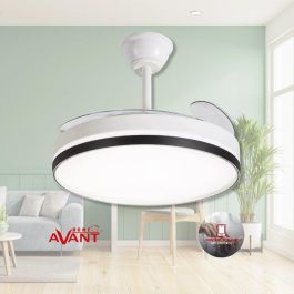 AVANT Ventilador de Techo 42 Pulgadas Retráctil, 30W Motor y 36W LED, Control por App