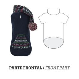 Nayeco Jersey de Punto College para Perro con Bufanda Incorporada, Ojal para Correa, Elástico Cola, Ajustable - 50 cm