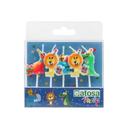 Set 5 Velas Animales Felices