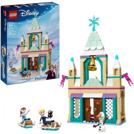 LEGO 43265 Castillo Helado de Arendelle Disney Frozen, con Elsa, Anna, Olaf y 2 trineos. Juguete de Construcción con puertas que se abren y alcoba.