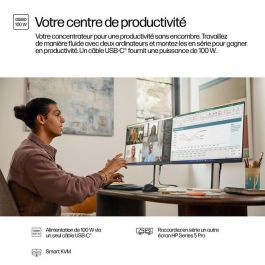 HP 527pm Monitor de Conferencia Series 5 Pro 27 Pulgadas QHD USB-C con IA Avanzada para Reuniones sin Distracciones y Colaboración Óptima Libre de PVC