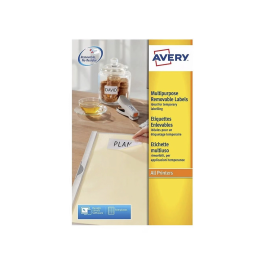 Avery Etiqueta Adhesiva Removible 25,4x10 mm Papel Blanco Caja 4725 Unidades