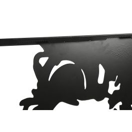 DKD Home Decor Set de 4 Decoraciones de Pared Moderno Negro Metal 40 x 2 x 60 cm