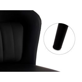 Sillon Negro Respaldo Redondo Con Cojin Giftdecor 51X83CM (2 Unidades) Sillon Negro Respaldo Redondo Con Cojin Giftdecor 51X83CM (2 Unidades)