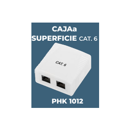 PHASAK Caja de superficie 2xRJ45 UTP  Cat.6  Dual ent. inf. Blanca Precio: 2.8798. SKU: B15R4JJS8Y