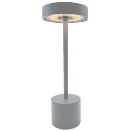 Lumisky ROBY GREY Lámpara de Mesa Inalámbrica H30 cm Aluminium Touch Gris Claro LED