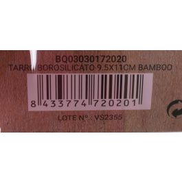 Quttin Tarro Borosilicato 600ml 9.5x11.5cm con Tapa de Bambú