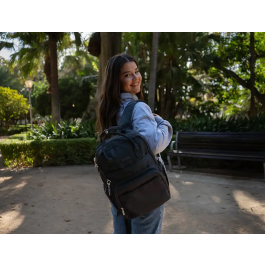 Antartik Mochila Glow bags con Acolchado para Portátil 15", Negro, 25L, 440x33x115mm