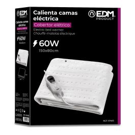 Edm Calienta Camas Eléctrico Textil 60 W, 150 x 80 cm, 3 Niveles de Temperatura, Apagado Automático 90 min