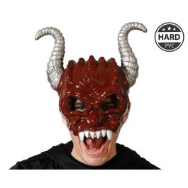 Máscara Demonio Roja Con Cuernos Plateados De Pvc Rígido Para Adulto Precio: 1.79000019. SKU: B18JFG3QR7