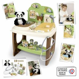 Smoby SMO3032163404064 Centro Veterinario Zoológico con 1 Peluche Panda y Muchos Accesorios y Funciones
