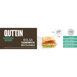 Quttin Bolsa Para Sandwich Reutilizable 18x18x2 cm (24 Unidades)