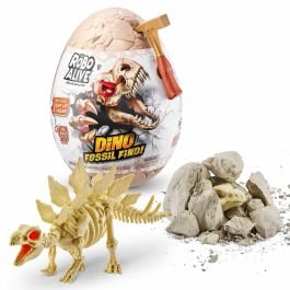 Zuru ZUR4894680020078 - Juego de Excavación ROBO ALIVE Dino Fossil Find - 4 Dinosaurios para Ensamblar, Roca y Limo, Fósiles