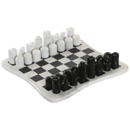 DKD Home Decor Juego de Ajedrez de Mesa Moderno en Mármol Blanco y Negro 35.5x35.5x1.5 cm Precio: 85.88999991. SKU: B1BHSJHXSV
